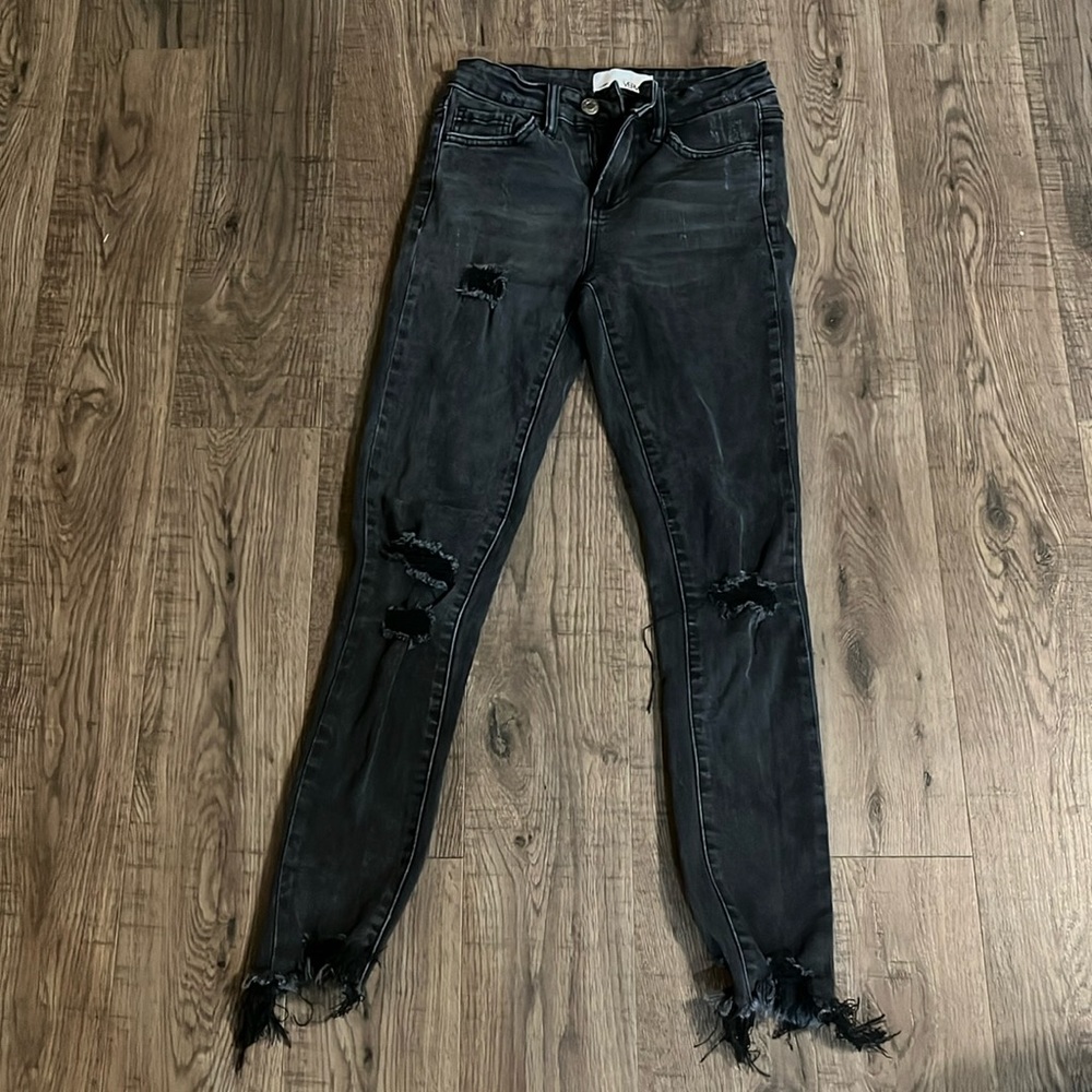 Black ripped jeans